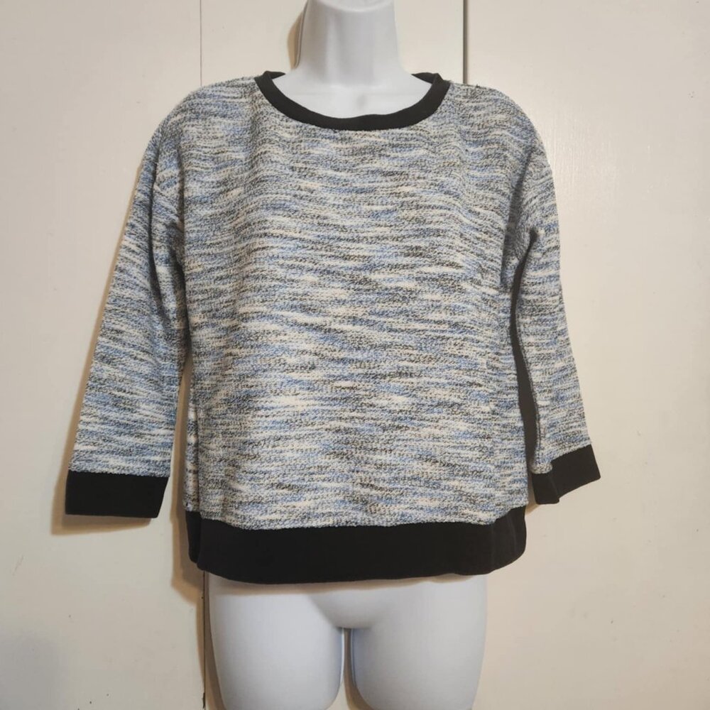 M Juicy Couture Multicolor Woven Sweatshirt Marbled Velour Trim  *FLAWS*